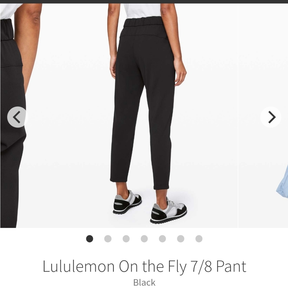 lululemon On the Fly 7/8 Pants Black